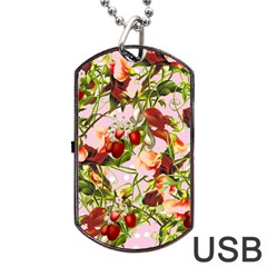 Fruit Blossom Pink Dog Tag Usb Flash (one Side) by snowwhitegirl