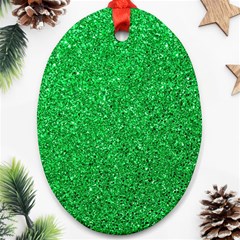 Green Glitter Ornament (oval) by snowwhitegirl