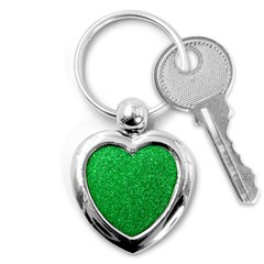 Green Glitter Key Chains (heart)  by snowwhitegirl