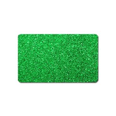 Green Glitter Magnet (name Card) by snowwhitegirl