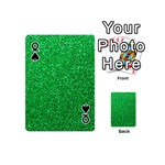 Green Glitter Playing Cards 54 (Mini)  Front - SpadeQ