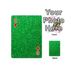 Green Glitter Playing Cards 54 (Mini)  Front - Diamond5