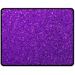 Purple  Glitter Double Sided Fleece Blanket (medium)  by snowwhitegirl