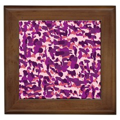 Pink Camo Framed Tiles by snowwhitegirl