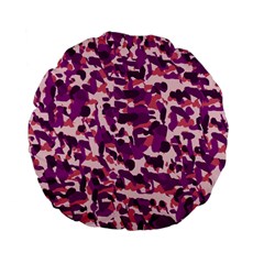 Pink Camo Standard 15  Premium Flano Round Cushions by snowwhitegirl