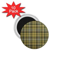 Yellow Plaid 1 75  Magnets (10 Pack)  by snowwhitegirl