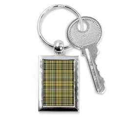 Yellow Plaid Key Chains (rectangle)  by snowwhitegirl