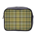 Yellow Plaid Mini Toiletries Bag (Two Sides) Front