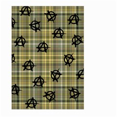 Yellow Plaid Anarchy Large Garden Flag (two Sides) by snowwhitegirl