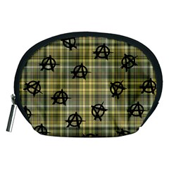 Yellow Plaid Anarchy Accessory Pouch (medium) by snowwhitegirl