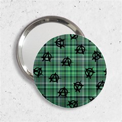 Green  Plaid Anarchy 2 25  Handbag Mirrors by snowwhitegirl