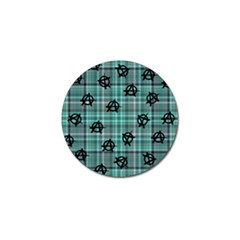 Aqua  Plaid Anarchy Golf Ball Marker (10 Pack) by snowwhitegirl