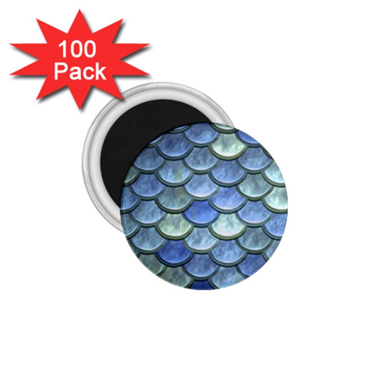 Blue Mermaid Scale 1.75  Magnets (100 pack) 