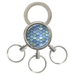 Blue Mermaid Scale 3-ring Key Chains by snowwhitegirl