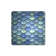 Blue Mermaid Scale Square Magnet by snowwhitegirl