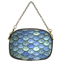 Blue Mermaid Scale Chain Purse (two Sides) by snowwhitegirl