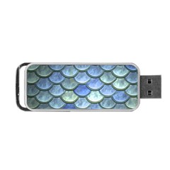 Blue Mermaid Scale Portable Usb Flash (two Sides) by snowwhitegirl