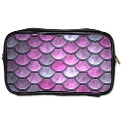 Pink Mermaid Scale Toiletries Bag (two Sides) by snowwhitegirl