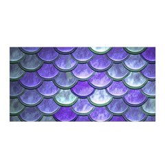 Blue Purple Mermaid Scale Satin Wrap by snowwhitegirl