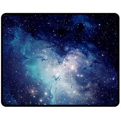 Nebula Blue Double Sided Fleece Blanket (medium)  by snowwhitegirl