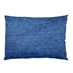 Blue Denim Pillow Case by snowwhitegirl