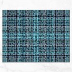 Teal Plaid Rectangular Jigsaw Puzzl Front