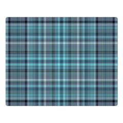 Teal Plaid Double Sided Flano Blanket (large)  by snowwhitegirl