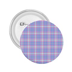 Pink Blue Plaid 2 25  Buttons by snowwhitegirl