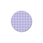 Pink Blue Plaid Golf Ball Marker (10 pack) Front