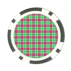 Pink Green Plaid Poker Chip Card Guard by snowwhitegirl