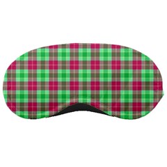 Pink Green Plaid Sleeping Masks by snowwhitegirl