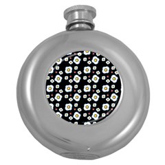 Eggs Black Round Hip Flask (5 Oz) by snowwhitegirl