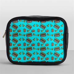 Fast Food Blue Mini Toiletries Bag (one Side) by snowwhitegirl