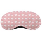 Hearts Dots Pink Sleeping Masks Front