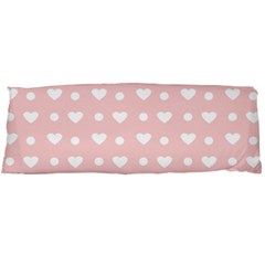 Hearts Dots Pink Body Pillow Case (dakimakura) by snowwhitegirl