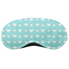 Hearts Dots Blue Sleeping Masks by snowwhitegirl