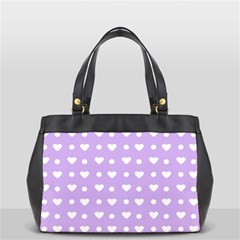 Hearts Dots Purple Oversize Office Handbag by snowwhitegirl