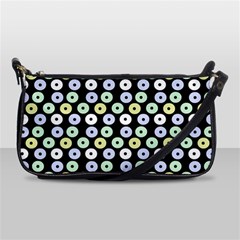 Eye Dots Black Pastel Shoulder Clutch Bag by snowwhitegirl