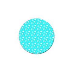 Hearts And Star Dot Blue Golf Ball Marker (10 Pack) by snowwhitegirl