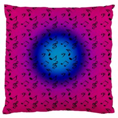 Pink Music Blue  Moon Large Cushion Case (one Side) by snowwhitegirl