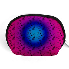 Pink Music Blue  Moon Accessory Pouch (medium) by snowwhitegirl