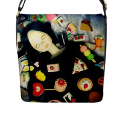 Food Flap Closure Messenger Bag (l) by snowwhitegirl