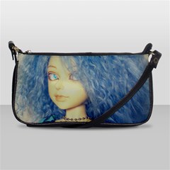 Blue Hair Boy Shoulder Clutch Bag by snowwhitegirl