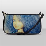 Blue Hair Boy Shoulder Clutch Bag Front