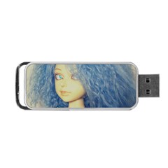 Blue Hair Boy Portable Usb Flash (one Side) by snowwhitegirl