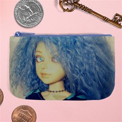 Blue Hair Boy Large Coin Purse by snowwhitegirl