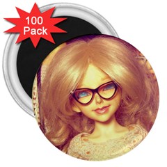 Girls With Glasses 3  Magnets (100 Pack) by snowwhitegirl