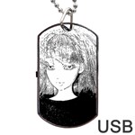 Girl Dog Tag USB Flash (Two Sides) Back