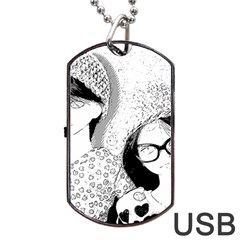 Twins Dog Tag Usb Flash (two Sides) by snowwhitegirl