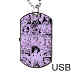 Lilac Yearbook 1 Dog Tag Usb Flash (one Side) by snowwhitegirl